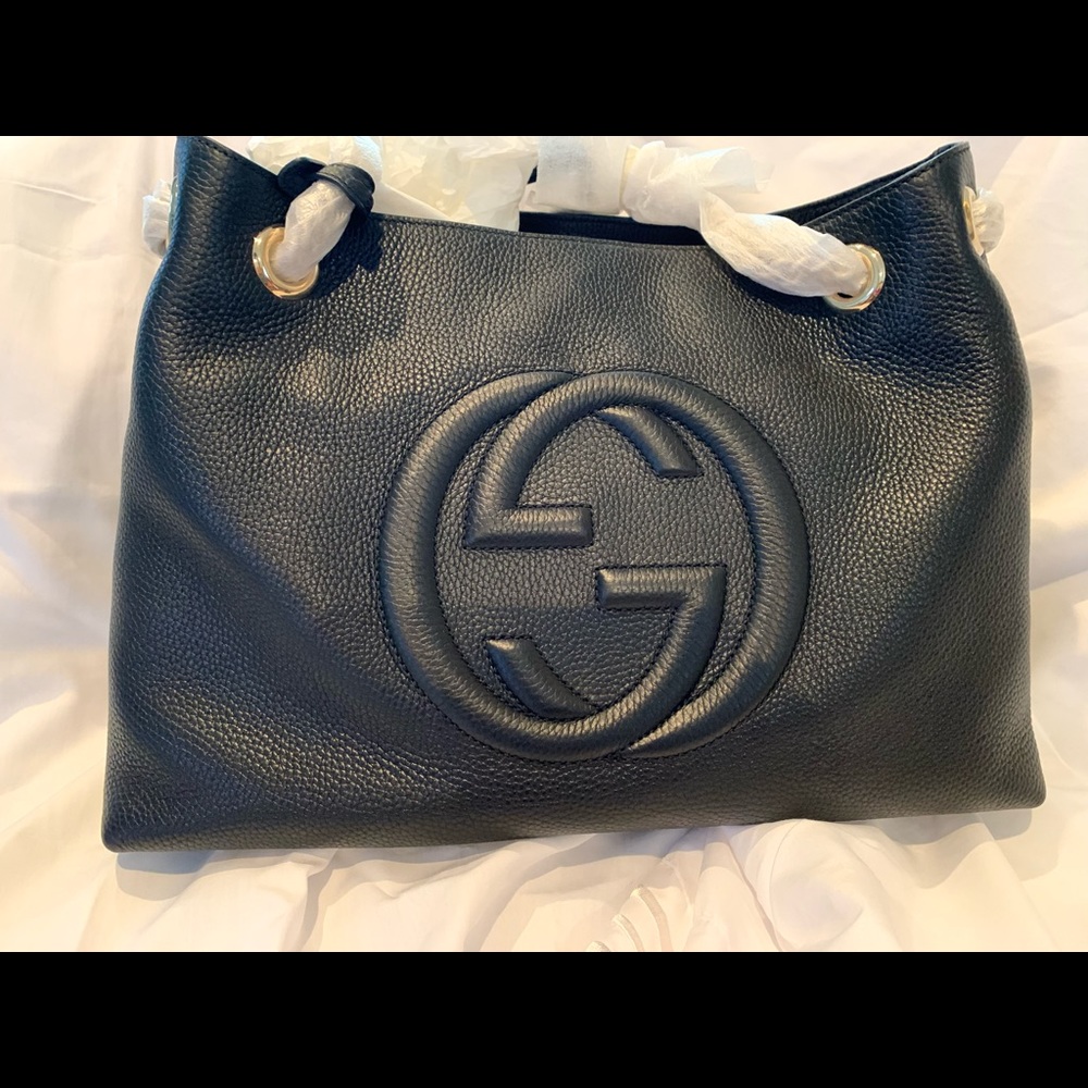 Gucci Soho Chain Black Leather Hobo Bag